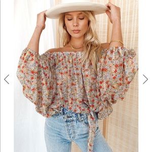 12th tribe off the shoulder top